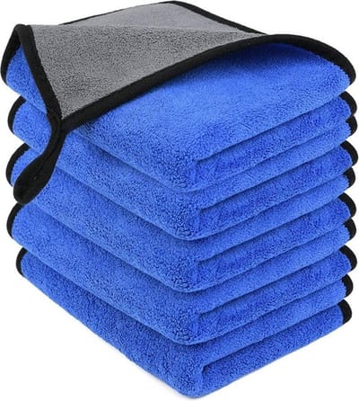 Jumada's microvezel doeken - Auto - Poetsdoek - Blauw - Droogdoek - Wasdoek - 40x30cm - 5 stuks