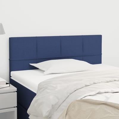 vidaXL - Hoofdbord - 80x5x78/88 - cm - stof - blauw