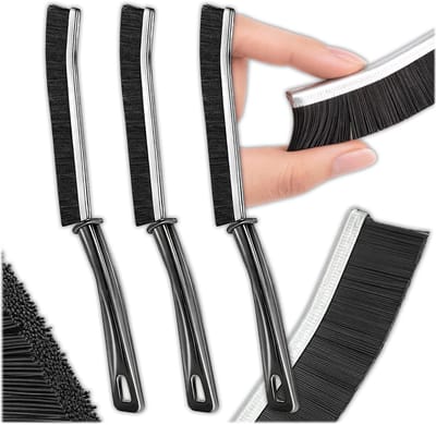 Dailygoods- Voegenborstel Harde Borstelharen - Hoekreinigingsborstel - 3-Delige Set - Nauwkeurige Reiniging - Ideaal voor Badkamer - Verwijdert Vuil en Kalkaanslag - Reinigingsborstel