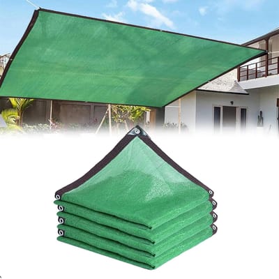 Schaduwzeil 2m x 3m 12-pins 90% UV-bescherming - winddicht kasnet met perforaties - buitenschaduwdoek voor planten, tuin, autoafdekking