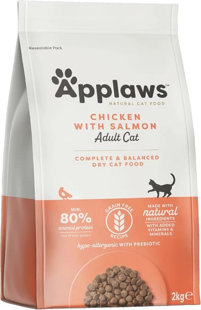 Natuurlijke Droge Kattenvoeding voor Volwassen Katten - Kip met Zalm - 2 kg