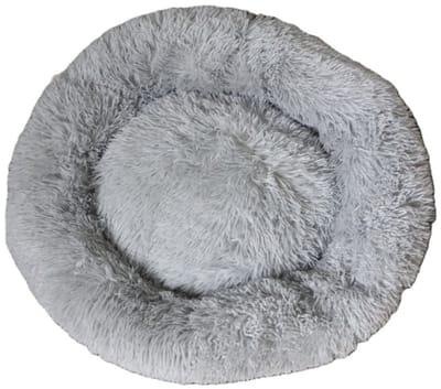 Hondenkussen - Hondenbed - hondenmand donut - lichtgrijs - 70cm