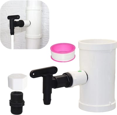 Wateropvangsysteem - Dakgootafvoer Regen - Water Verzamelen - Eenvoudige Montage - 75 mm - Grijs