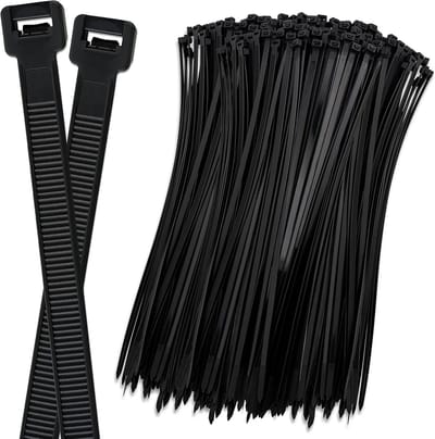 100st kabelbinders zwart UV-bestendig 100mm x 25mm - bevestiging voor auto fiets computer industrie - veelzijdig hoge kwaliteit duurzaam UV-bestendig Cable Ties