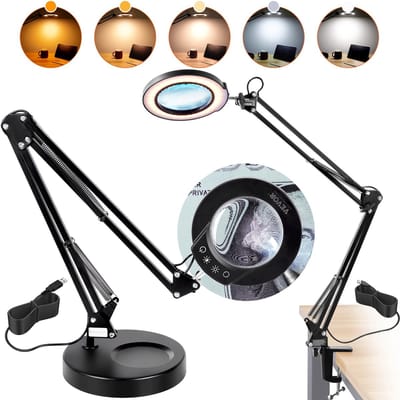 D&A Vergrootglas - Loep - Vergrootglas met verlichting - Vergrootglas voor volwassenen - Vergrootglas op standaard - 4,3 inch