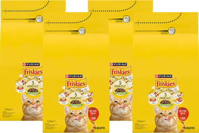 Friskies droogvoer voor katten - rund, kip & groenten - 4 x 1500g