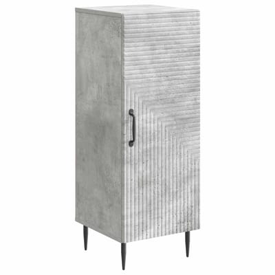 vidaXL - Dressoir - Betongrijs - 33 - x - 34,5 - x - 89,5 - cm - Bewerkt - hout