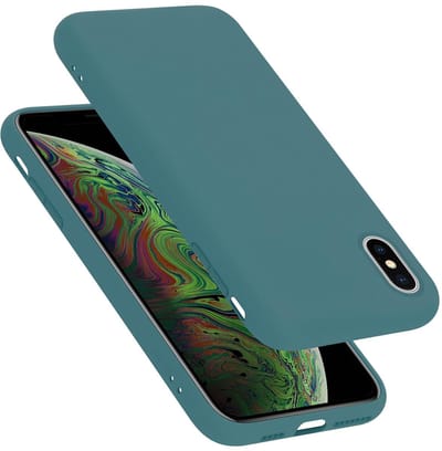 Cadorabo Hoesje geschikt voor Apple iPhone XS MAX in LIQUID GROEN - Beschermhoes gemaakt van flexibel TPU silicone Case Cover