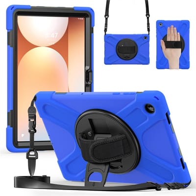 Coverup Tablethoes geschikt voor Samsung Galaxy Tab A11 Plus Hoesje - Heavy Duty Case met Schouderstrap - Blauw