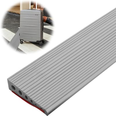 Grote Rubberen Drempelhulp 100x10cm Antislip Oprijplaat voor Rolstoel en Rollator