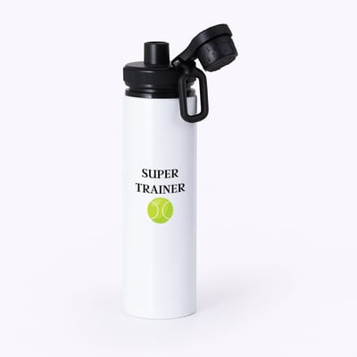 Hacebo® - Super trainer waterfles met draaidop zwart - Sport - coach - Tennisbal - Trainer - geschenk - verjaardag - love gift - water fles - 850ML
