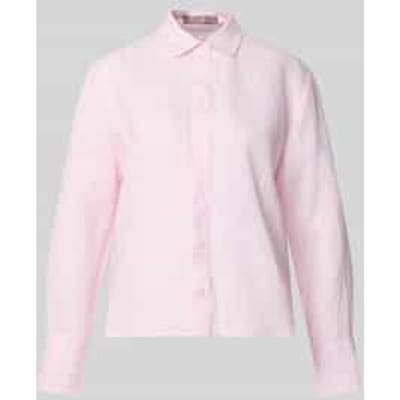 regular fit overhemdblouse van puur linnen