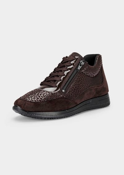 Sneakers met hoge schacht, geschikt bij hallux valgus - bruin - Gr. 36 van Goldner Fashion