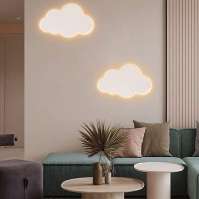 lamp-LED-wandlampgeschikt voor kinderkamer, warm licht, wit wolkdesign, creatieve leeslampgeschikt voor slaapkamer, nachtlampjegeschikt voor woonkamer, lamp naast het bed in de hal, acryl wandlamp.