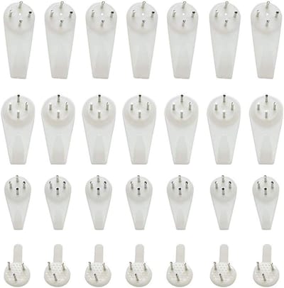 Fotohaak Set van 80 Stuks voor Muurbevestiging - Niet-Sporen Haken voor Muurdecoratie, Fotopresentatie en Wandversiering