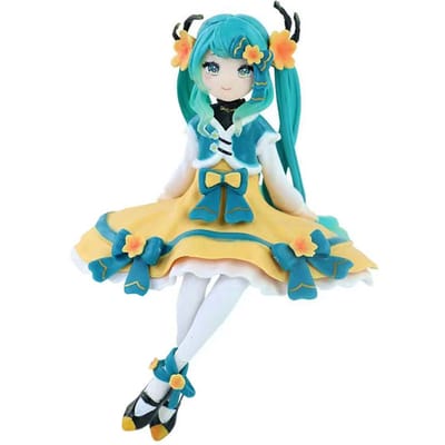 Figurine FuRyu Originale Vocaloid Hatsune Miku Stopper à Nouilles Miku Fleurs de Printemps Figurine d'Action en PVC Modèle Jouets