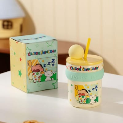 Schattige Crayon Shin Chan Beker Hoge Uitstraling Keramische Mok voor Meisjes Kantoor Koffie Melk Beker Verjaardagscadeau