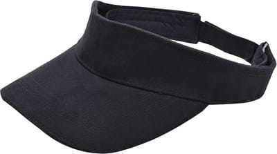 Brushed Katoenen - zonneklep - Zwart