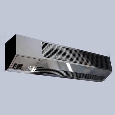 Luchtgordijn Muur Gemonteerd - Luchtstroom Scherm - Comfort Binnen - Bewegingssensor - 82 cm - Wit