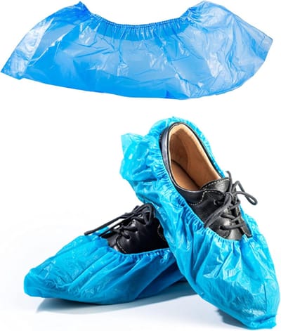 Famanu – schoenovertrekken – 100 stuks – waterdicht en antislip – blauw