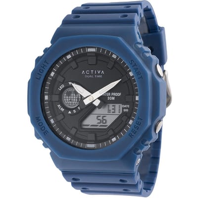 Activa X Invicta DIGITAL ESSENTIALS ACW423-003 Heren Horloge - Quartz Uurwerk - Plastic met zwarte Wijzerplaat - 45mm