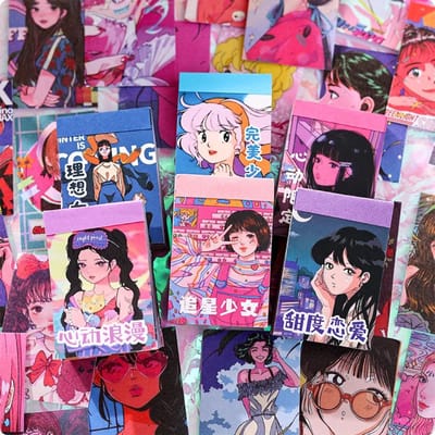 Manga & Anime Stickers 50 stickers – Bullet Journal, Planner & Scrapbook Stickers – Sinterklaas & Kerstcadeau – Schoencadeau – Cadeaus onder €5