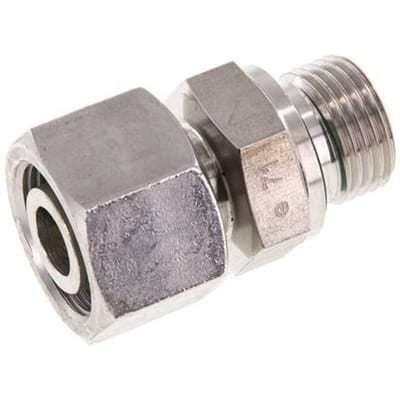 16S & G1/2'' RVS Rechte Draaidoorvoer Buitendraad 400bar FKM Verstelbaar ISO 8434-1