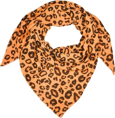 Driekhoekige Sjaal - Katoenen Bandana - Outfit Completeren - Lichtgewicht Muslin - 208 x 93 cm - Neon Oranje