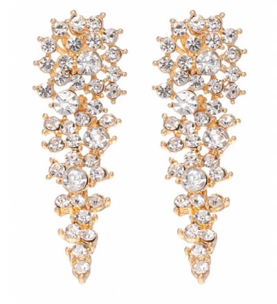 Clip oorbellen Brooklyn goudkeurig strass - Charme Bijoux