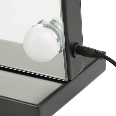Verlichte make-upspiegel - Cosmeticaspiegel LED - Make-up aanbrengen - 360 graden draaibaar - 62 x 52 cm - Wit
