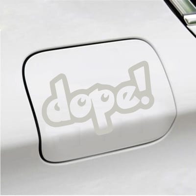 Bumpersticker - Dope! - 10 X 17 - Zilver