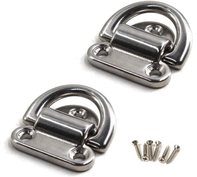 RVS oogplaat met D-ring en schroeven voor stevige bevestiging van cover fittings