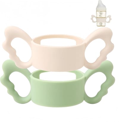 2x Silicone Babyfles Handvaten - Zacht & Ergonomisch - Geschikt voor Brede Hals