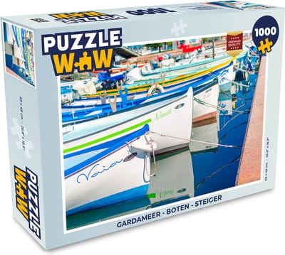 Puzzel Gardameer - Boten - Steiger - Legpuzzel - Puzzel 1000 stukjes volwassenen