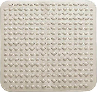 Antislip Douchemat 48 x 48 cm met Zuignappen, Zacht en Machinewasbaar, Ideaal voor Veiligheid en Comfort in de Badkamer