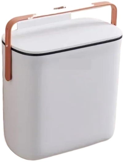 Keuken compostbak - Hangende vuilnisbak - Ruimte besparen - Eenvoudige bediening - 10 Milliliter - Zwart