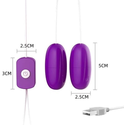 Afstandsbediening-Dual-Egg-Bullet-Vibrator-Seks-Dildo-Massager-Voor-Volwassen-Vrouwen-Speelgoed - A