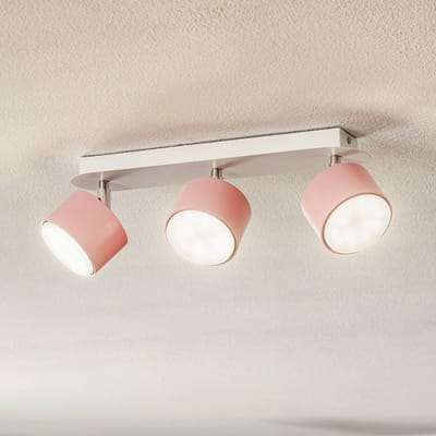 Eko-Light Plafondspot Cloudy 3-lamps roze