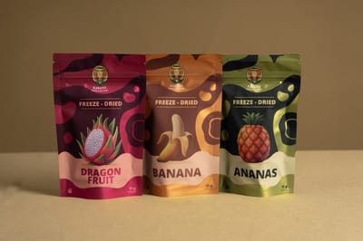 Karana Drakenfruit, Ananas en Banaan Gevriesdroogde Gezonde Snack | Mix 3/9 Pack | Natural | Gevriesdroogde Fruitstukjes | Exotisch Fruit
