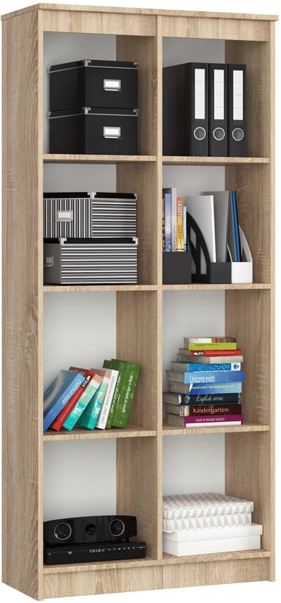 Kantoorkast R80 met 8 Planken / AKORD Furniture Factory / Sonoma Eik / 80 x 180 x 35 cm