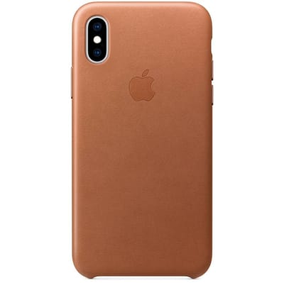Leather Backcover voor Apple iPhone Xs Max - Saddle Brown