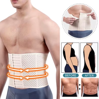 Mannen Taille Trainer Riem XXL – Afslankende Body Shaper Korset voor Buik – Buikshaper met Compressie – Buikcontrole en Trimmer voor Fitness en Gewichtsverlies - Corset - Gewicht - Kleding