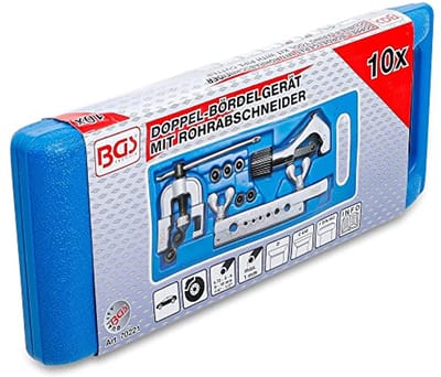 Dubbel felsgereedschap met pijpsnijder - 10-delige set voor precisiewerk