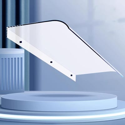 Deurluifel Polycarbonaat - Regenscherm Luifel - Bescherming Buiten - Zelfreinigend UV-bestendig - 50 x 360 cm - Transparant