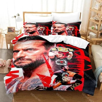 CM Punk Aew The Best In The World Beddengoedset Dekbedovertrek Bedset Dekbedovertrek Kussensloop Dekbed King Queen Size Jongens Volwassene AU Single 140x210cm