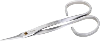 Tweezerman Stainless Steel Cuticle Scissors – Precisie Nagelriem Schaar Van Hoogwaardig RVS – Veilig En Nauwkeurig Verwijderen Van Nagelriemen & Velletjes – Comfortabele Ergonomische Grip – Duurzaam, Hygiënisch En Perfect Voor Manicure & Pedicure