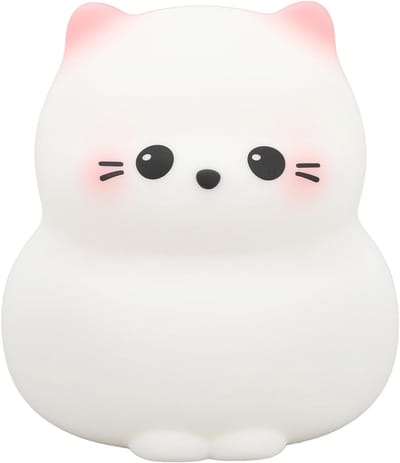 Kattennachtlampje USB Oplaadbaar, Zachte Siliconen Lamp voor Kinderkamer met Warm Licht en 3 Helderheidsniveaus, Ideaal voor Kinderen en Slaapkamerdecoratie