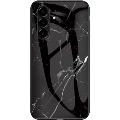 Mocaa Samsung Galaxy A27 Glass Marble Case Zwart