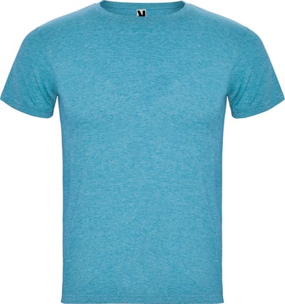 2 Pack T-shirts unisex met korte mouwen 'Fox' melangeweefsel / melee 160 gram Turquooise - S