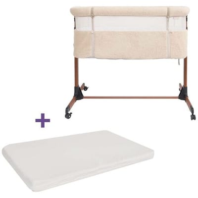Teddy Co-sleeper Bella sandbrown & Prénatal Essential Co-sleeper matras unisex